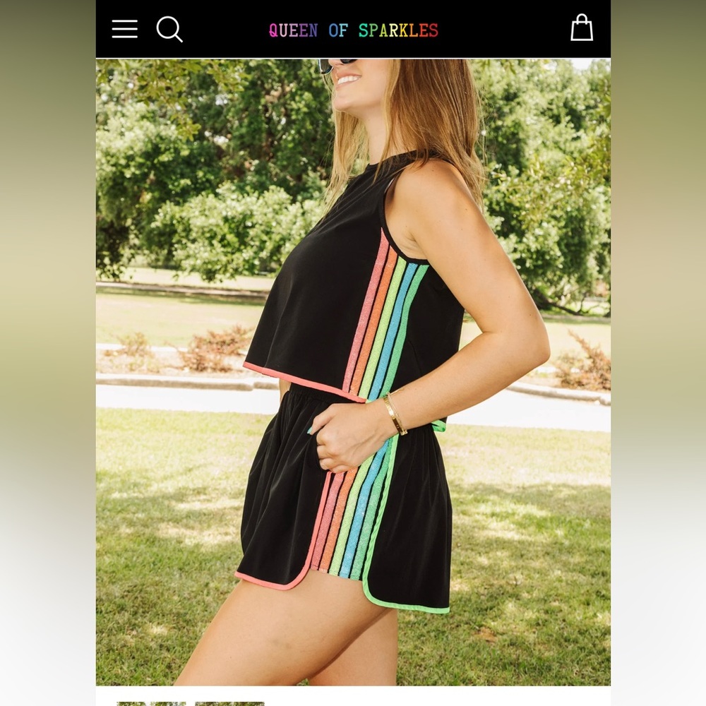 New QOS Rainbow Active Shorts